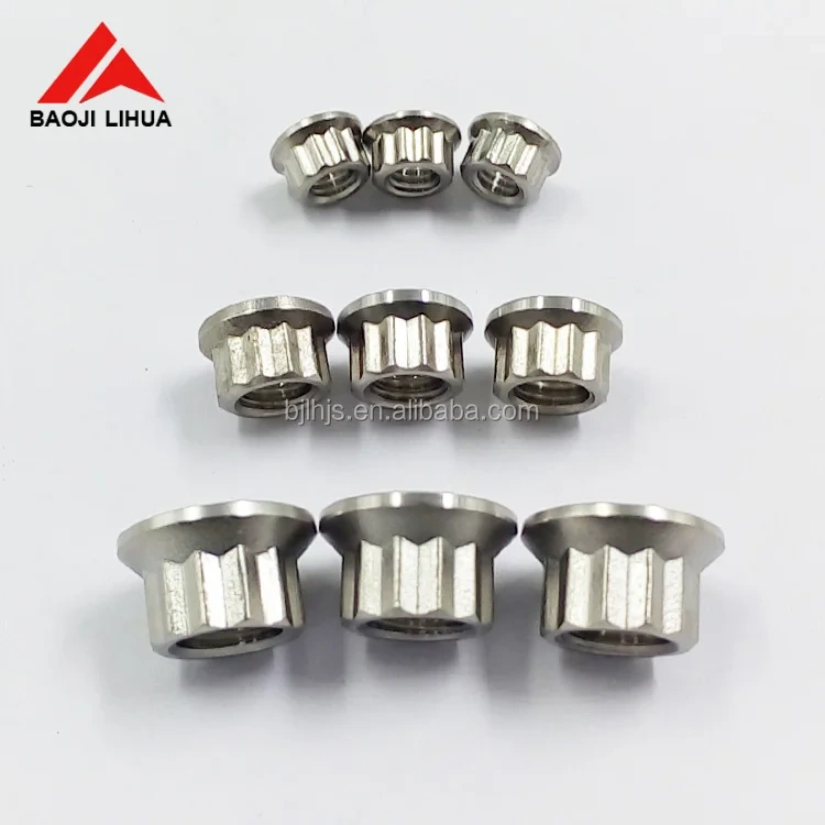 Gr5 Ti 12 point flange bolts/ 12 points flange nuts for automobile