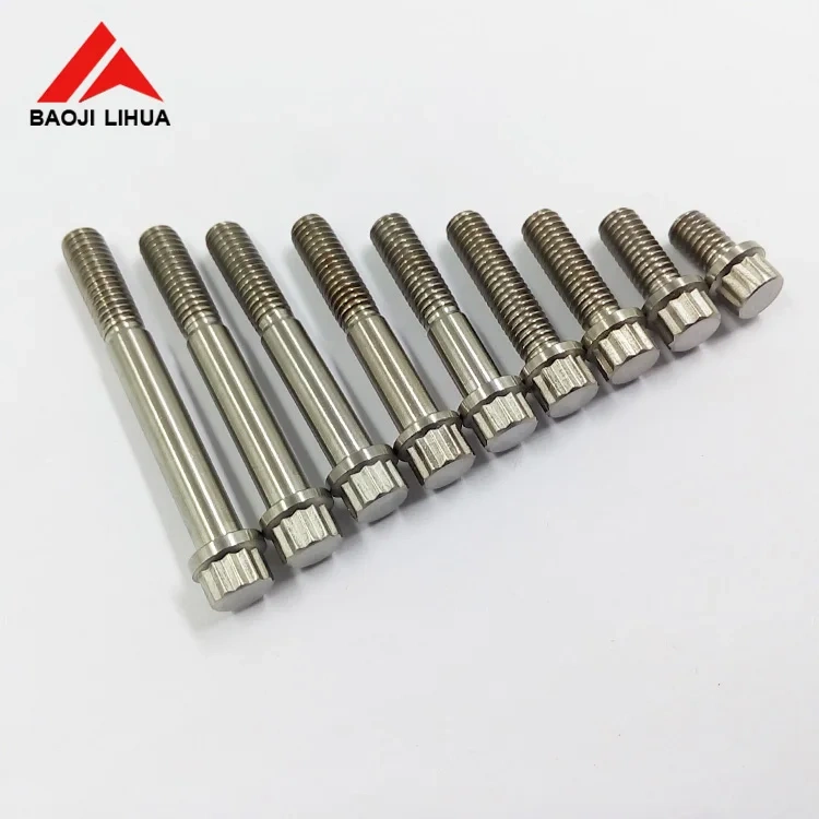 Titanium 12 point flange bolts ,UNF Thread,dimple holes at head,Aerospace Grade