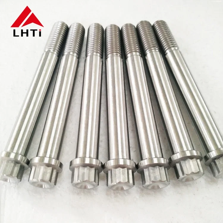 M7 TI GR5 Titanium Bolt 12 Point Flanged Head Split Rim Bolt & nut For 3 Piece Wheels