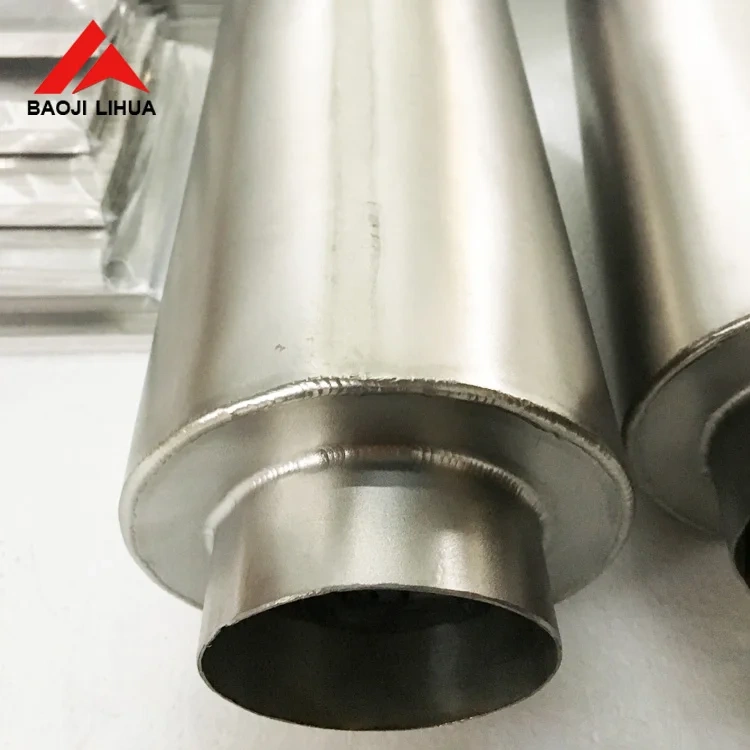 gr2 titanium muffler silencer 3inch Input output for motorcycle exhaust pipe