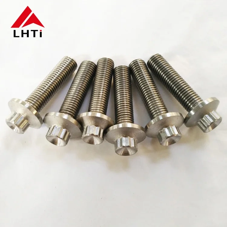 Gr5 Ti 12 point flange bolts/ 12 points flange nuts for automobile