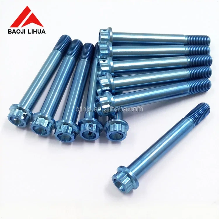 Gr5 Ti 12 point flange bolts/ 12 points flange nuts for automobile