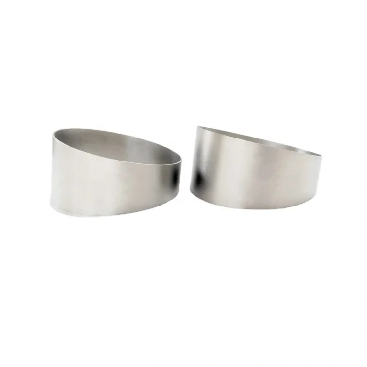 Titanium pie cut 1.0D tight loose type radius pie cuts titanium for motorcycle exhaust