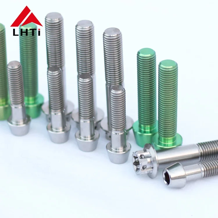 Colored titanium screw m5 m6 m8 green,blue anodized titanium bolts for bicycle