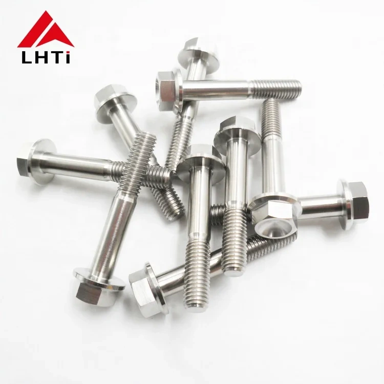 Factory price M6 m8 m10 Hex Flange Bolt Custom GR5 Titanium DIN6921 heng gold titanium racing bolts for motorcycle