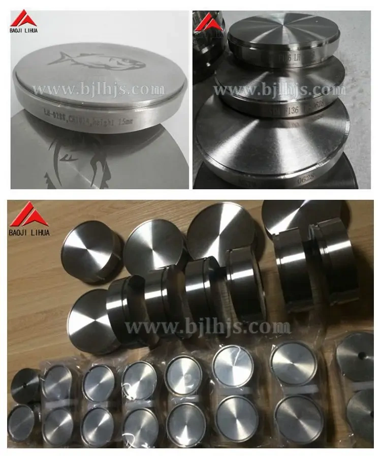 ASTM F136 Titanium Block Gr5 eli Gr2 Gr4 Titanium Disc 98mm for dental  implant