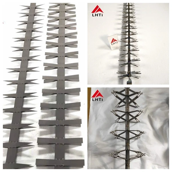 Gr2 Titanium 30  split fingers disk rack Dia220mm Thick1.5mm for Anodizing