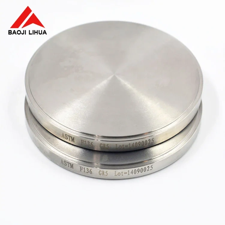 ASTM F136 Gr5 eli t ASTM F67 Gr2 Gr4 Titanium Disc 98mm for medical