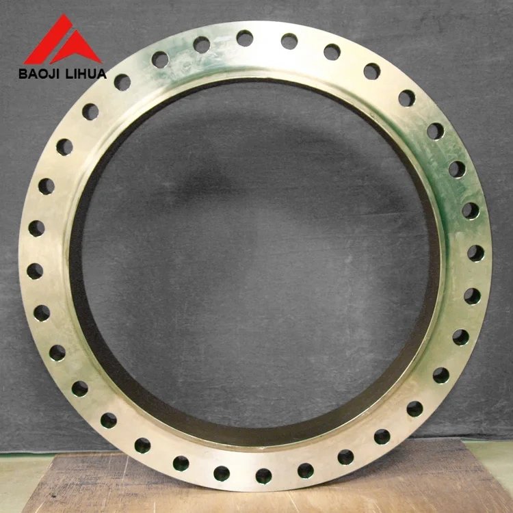 Baoji lihua custom flanges for large heat exchangers, pressure vessels, pipe valves Titanium Non-standard flange