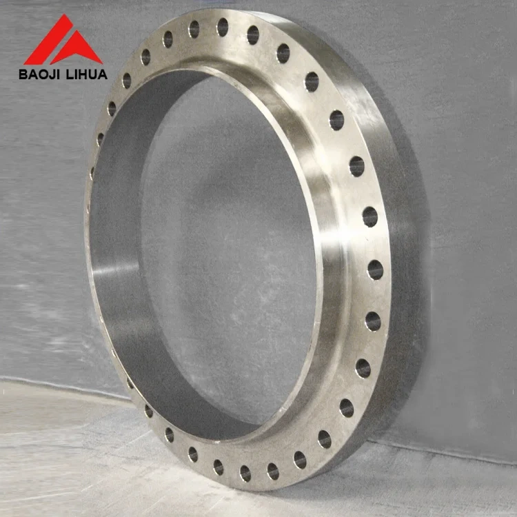 Baoji lihua custom flanges for large heat exchangers, pressure vessels, pipe valves Titanium Non-standard flange