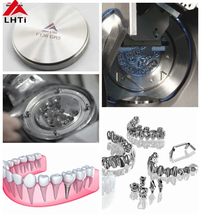 ASTM F136 Gr5 eli t ASTM F67 Gr2 Gr4 Titanium Disc 98mm for medical