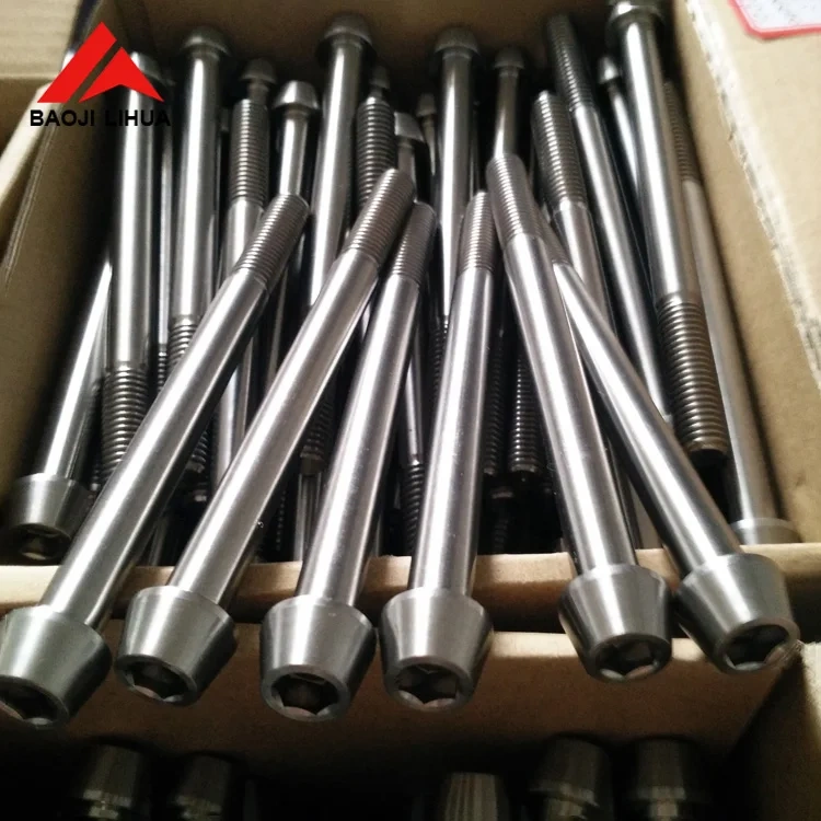 High-end motorcycle bolts gr2 Gr5 titanium taper screws DIN912tap