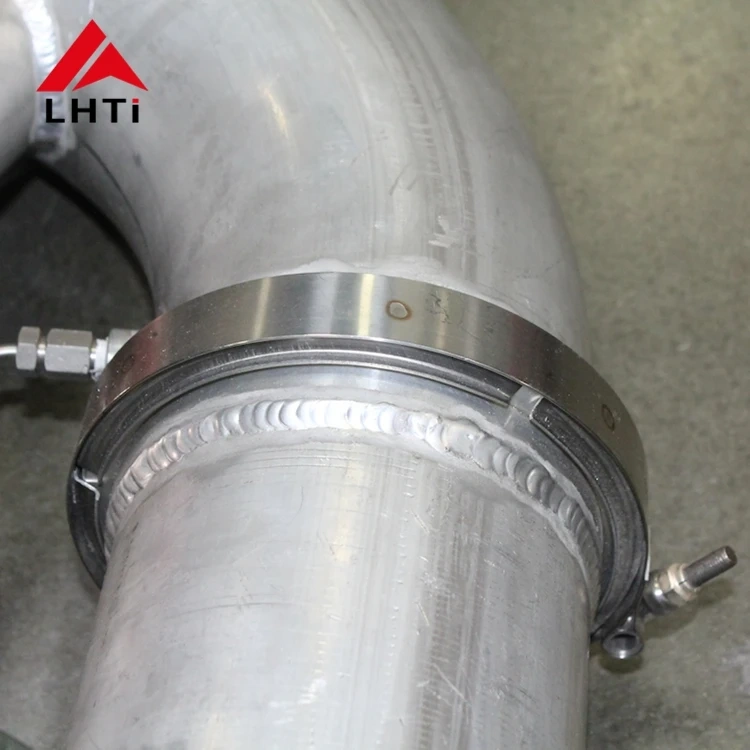 3.0inch titanium v band clamp Flange set with two titanium gr2 flange and one pcs ss 304 pipe clamp
