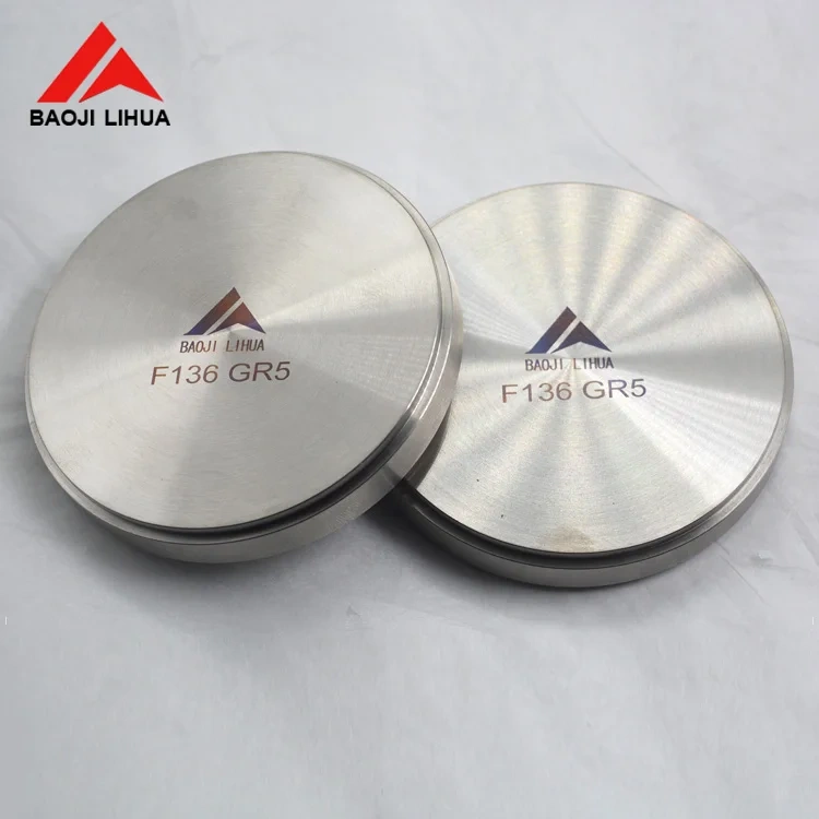 ASTM F136 Gr5 eli t ASTM F67 Gr2 Gr4 Titanium Disc 98mm for medical