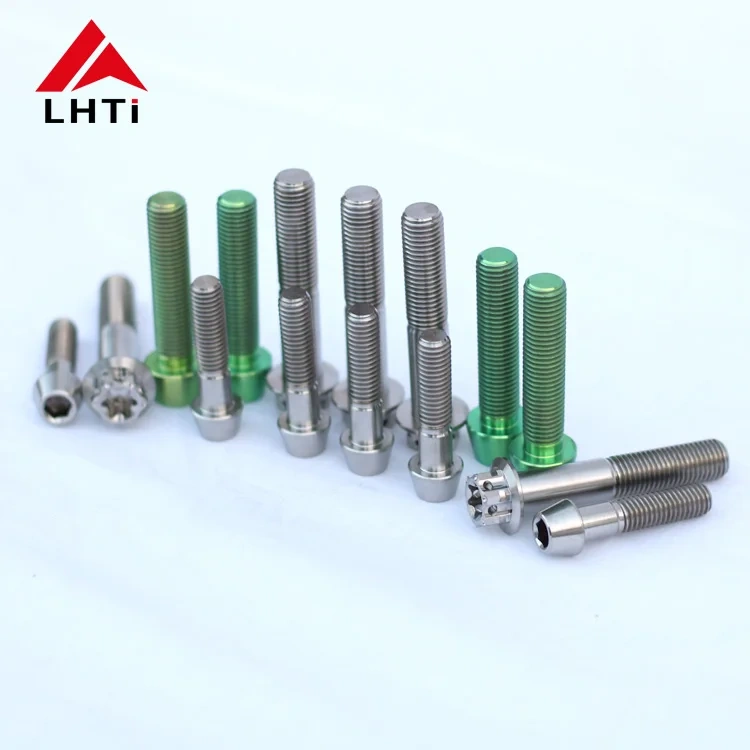 High-end motorcycle bolts gr2 Gr5 titanium taper screws DIN912tap