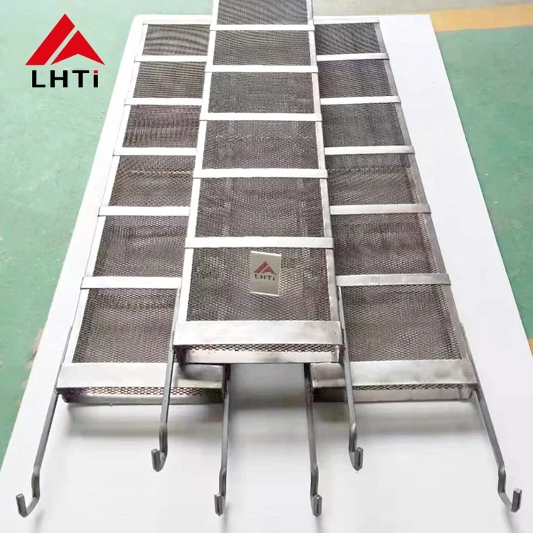 High quality gr2 Anode Mesh Titanium Baskets for Chemical Industry