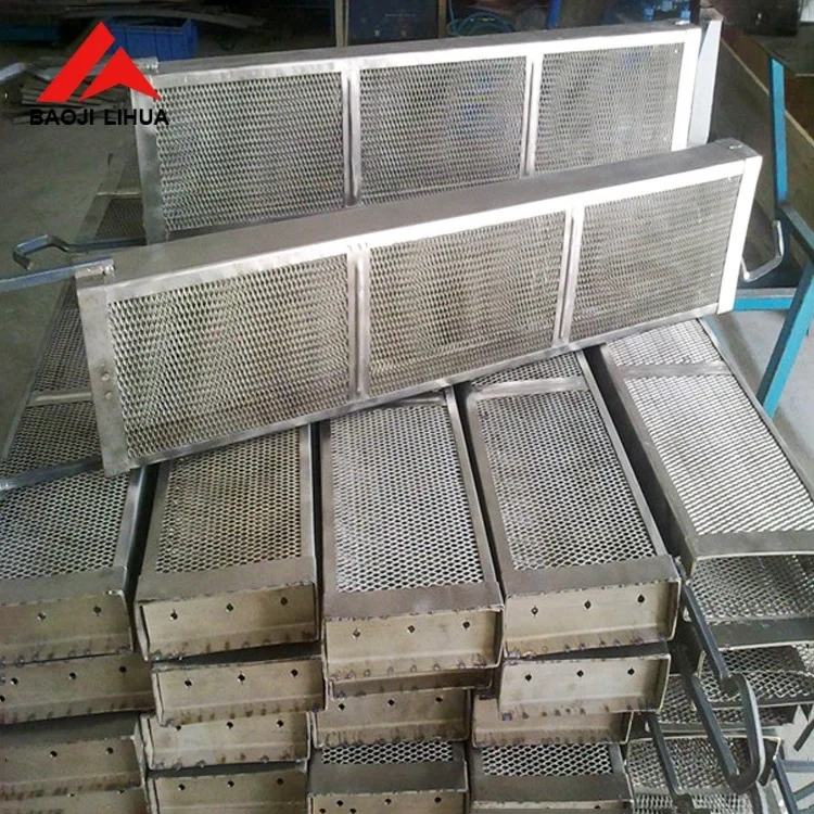 High quality gr2 Anode Mesh Titanium Baskets for Chemical Industry