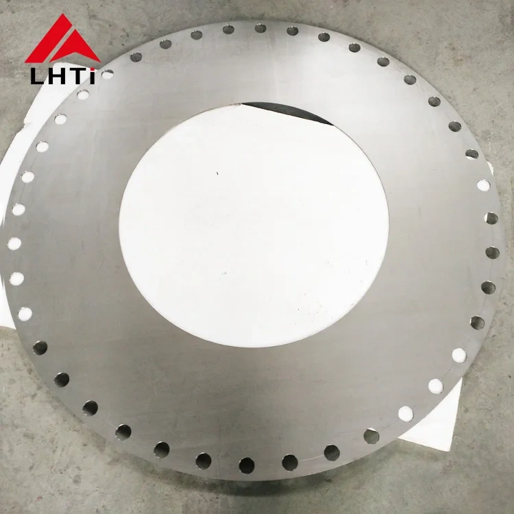 Baoji lihua custom flanges for large heat exchangers, pressure vessels, pipe valves Titanium Non-standard flange