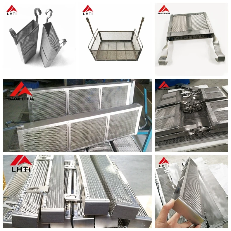 Baoji titanium Gr2 titanium racks jigs discs with clamps for anodizing