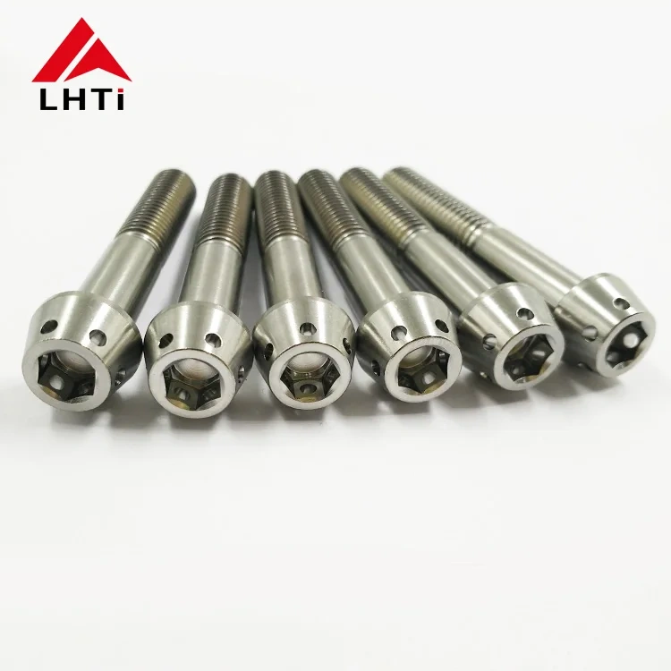 High-end motorcycle bolts gr2 Gr5 titanium taper screws DIN912tap