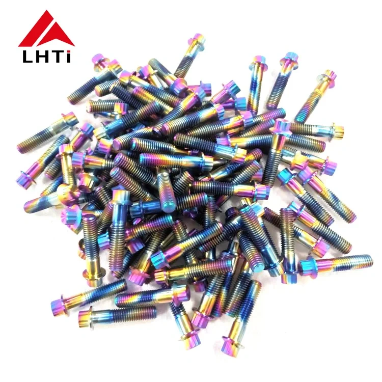 Competitive price Gr5 12 point flange screws titanium rim wheel bolt