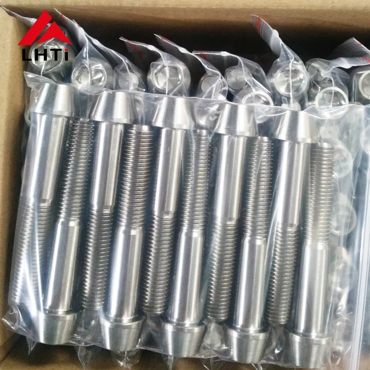High-end motorcycle bolts gr2 Gr5 titanium taper screws DIN912tap