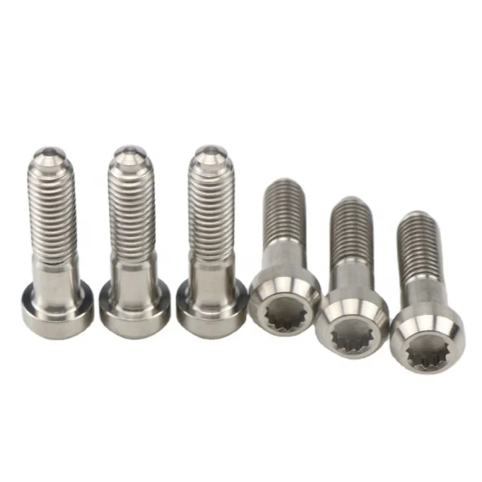 Ti6Al4V Grade 5 Titanium Hardware Stock Size M7 x 32mm Titanium Split Rim Bolts for BBS Wheels