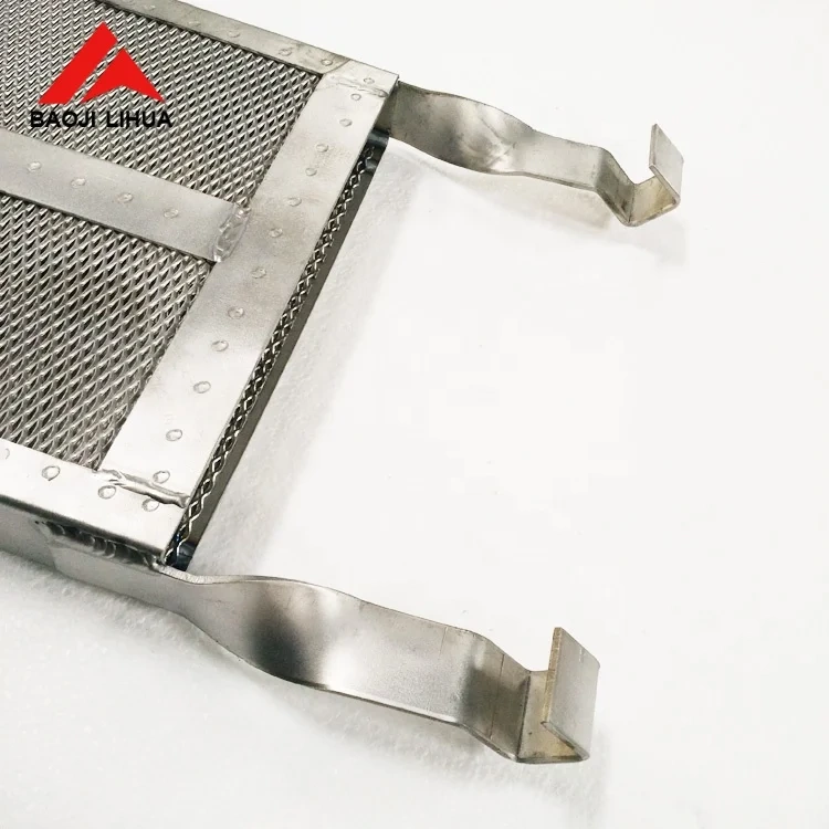 High quality gr2 Anode Mesh Titanium Baskets for Chemical Industry