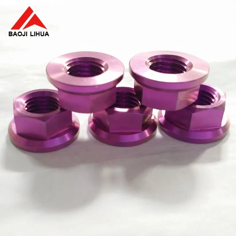 DIN6923 M5 M6 M8 M10 M12 M14 M16 M20 gr5 titanium hex flange nuts