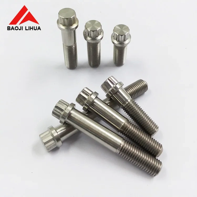 Competitive price Gr5 12 point flange screws titanium rim wheel bolt