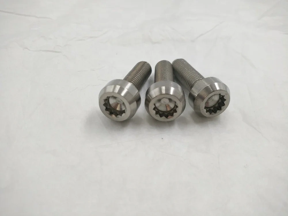 Ti6Al4V Grade 5 Titanium Hardware Stock Size M7 x 32mm Titanium Split Rim Bolts for BBS Wheels