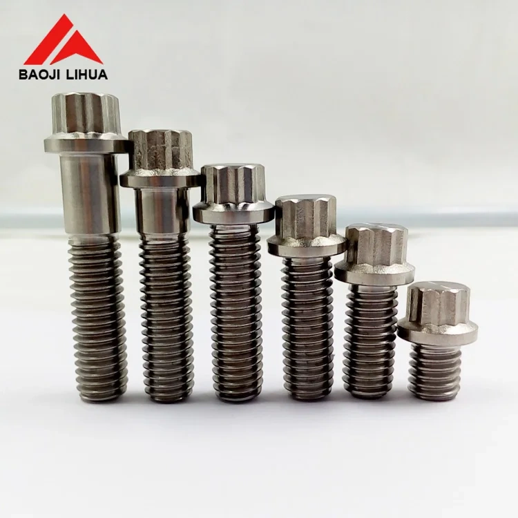 Competitive price Gr5 12 point flange screws titanium rim wheel bolt