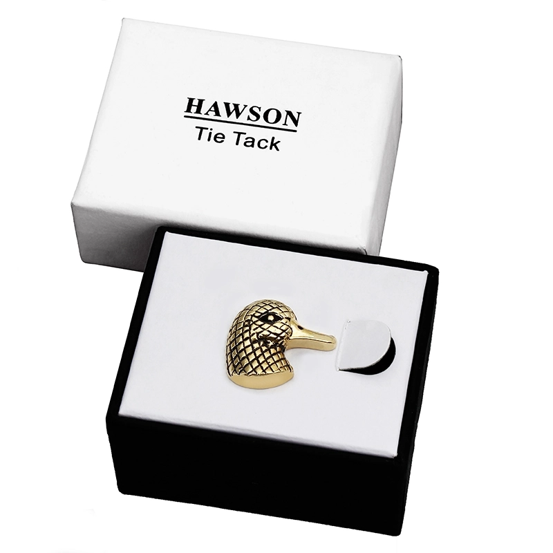 Men's Tie Tack Duck Head Pattern Men Necktie Accessory- HAWSON