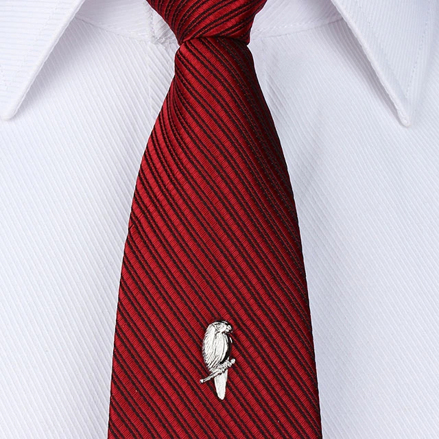 Men's Tie Tack Wren Pattern Men Necktie Accessory- HAWSON