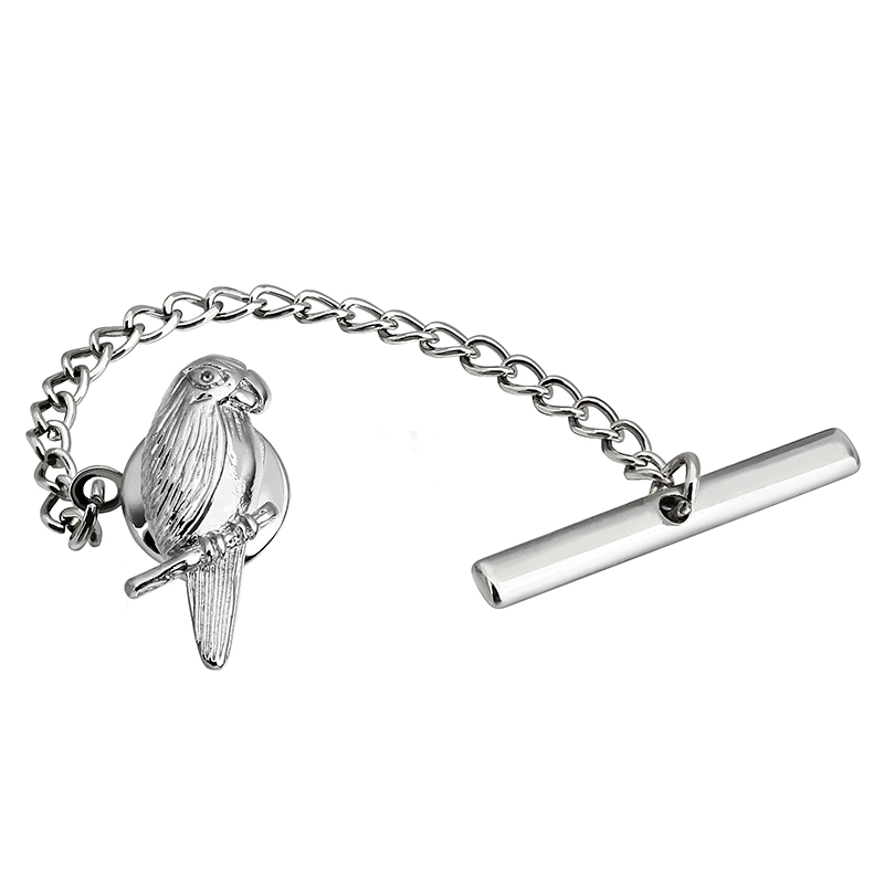 Men's Tie Tack Wren Pattern Men Necktie Accessory- HAWSON