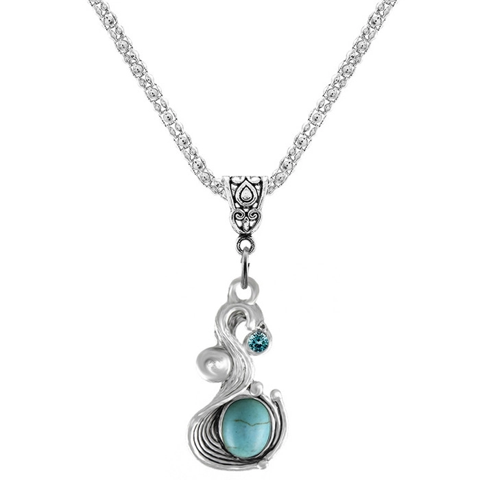 Turquoise earring and necklace set for women