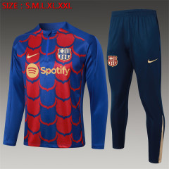 【Adult Training Wear 】B838 # 2425 Half Barcelona Color Blue Inkjet