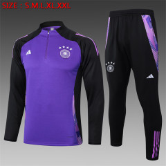 【Adult Training Wear 】B807 # 2425 Half Pull Germany  Purple