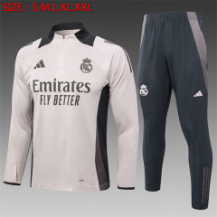 【Adult Training Wear 】B909 # 2425 Half Pull Real Madrid Light Fans