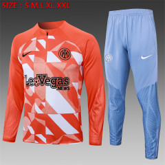 【Adult Training Wear 】B825 # 2425 Half Pull Inter Milan Orange-