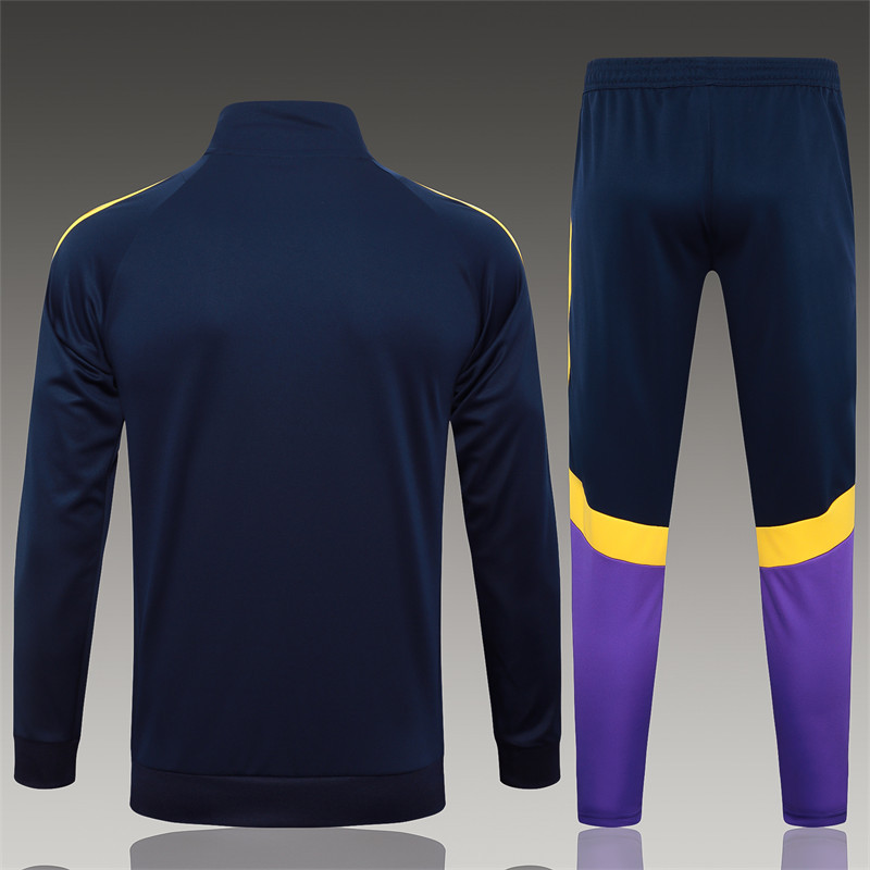 【Adult Training Wear 】A738 # 2425 Long Pull Real Madrid Royal Blue (Top Cut Purple)