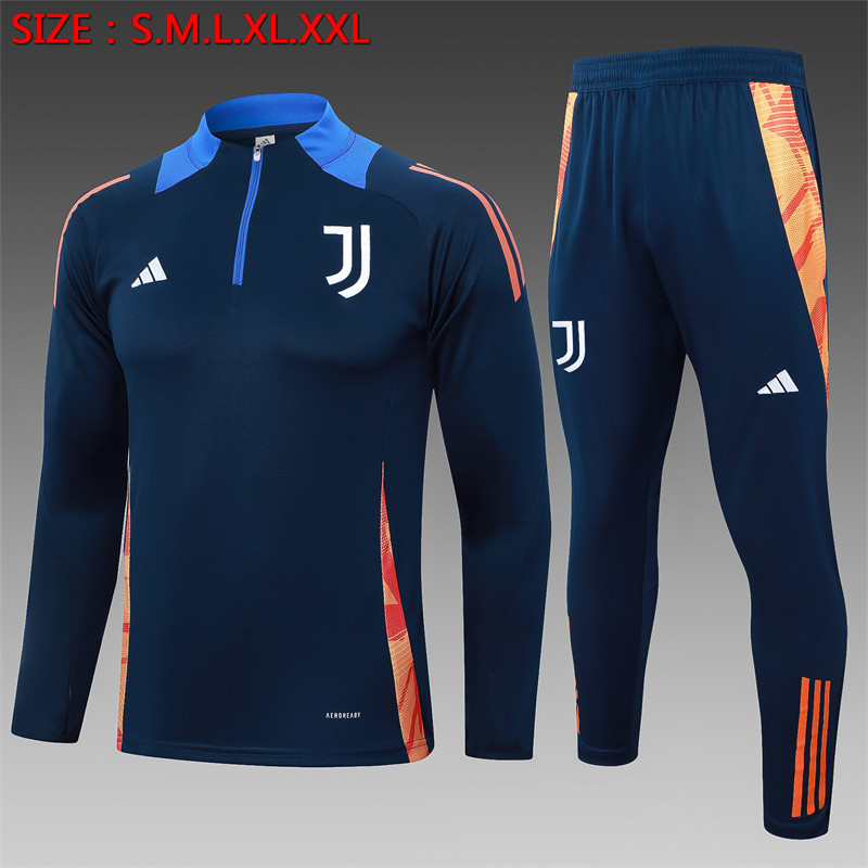 【Adult Training Wear 】B881 # 2425 Half Pull Juventus Royal Blue