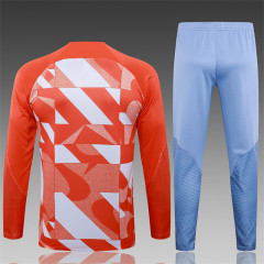 【Adult Training Wear 】B825 # 2425 Half Pull Inter Milan Orange-