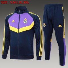 【Adult Training Wear 】A738 # 2425 Long Pull Real Madrid Royal Blue (Top Cut Purple)