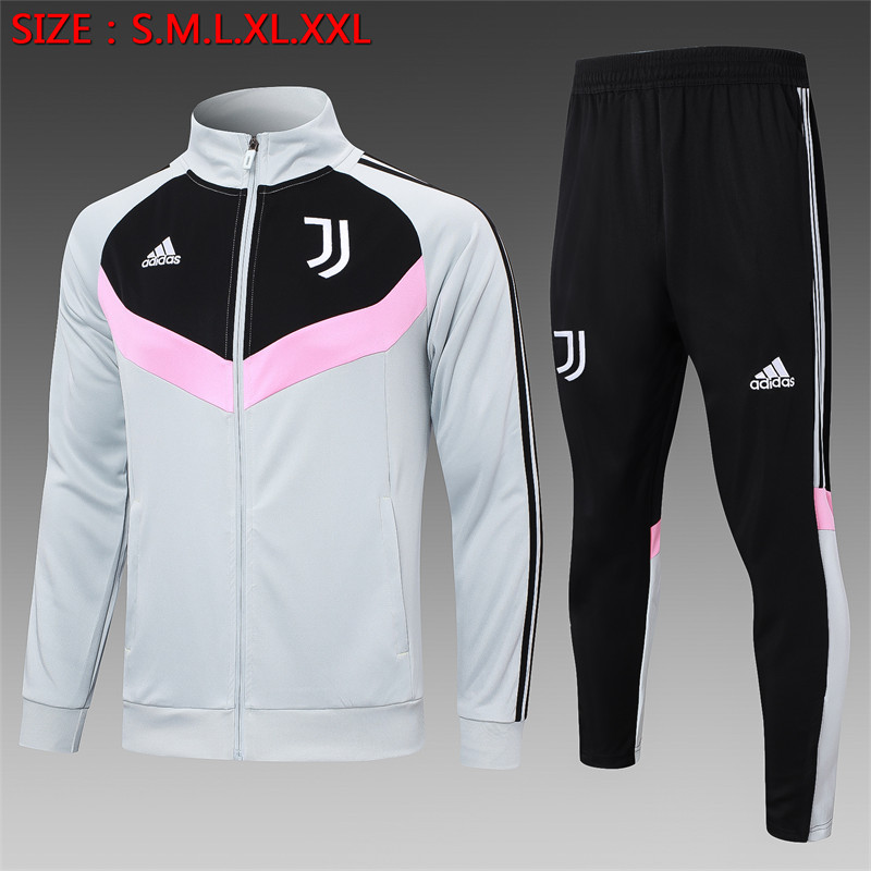 【Adult Training Wear 】A739 # 2425 Long Pull Juventus Light Grey
