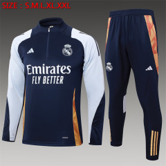 【Adult Training Wear 】B895 # 2425 Half La Real Madrid Royal Blue (light blue color scheme)