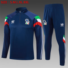 【Adult Training Wear 】B916 # 2425 Half Pull Italy Royal Blue (with red, white, and green sleeves)