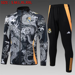 【Adult Training Wear 】A797 # 2425 Long Pull Real Madrid Treasure Black (Inkjet Dragon)