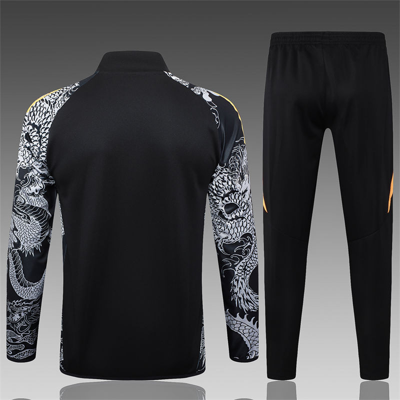 【Adult Training Wear 】A797 # 2425 Long Pull Real Madrid Treasure Black (Inkjet Dragon)