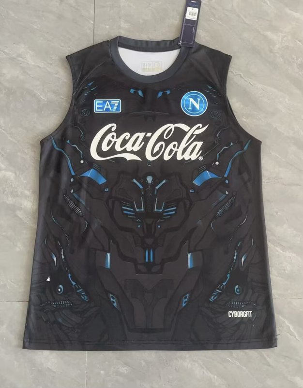 【FAN】25/26 Napoli Coca-Cola Black Pre match uniform Vest Jersey